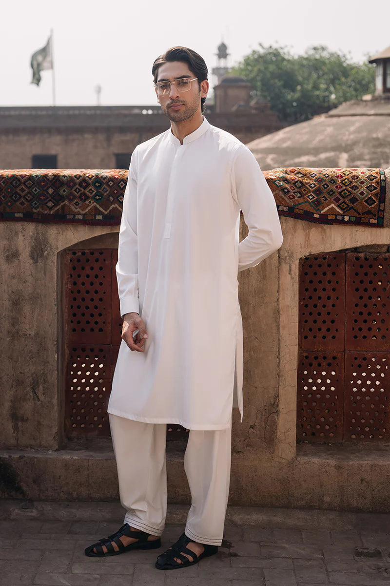 Ivory White Classic Shalwar Kameez | REPUBLIC MENSWEAR