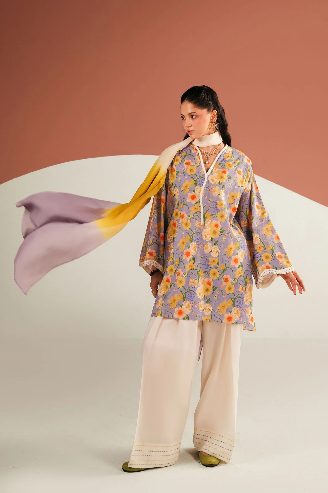 (ZRW-21611) LAVENDER WHISPER | Poplin-Fall'25 | ZAHA