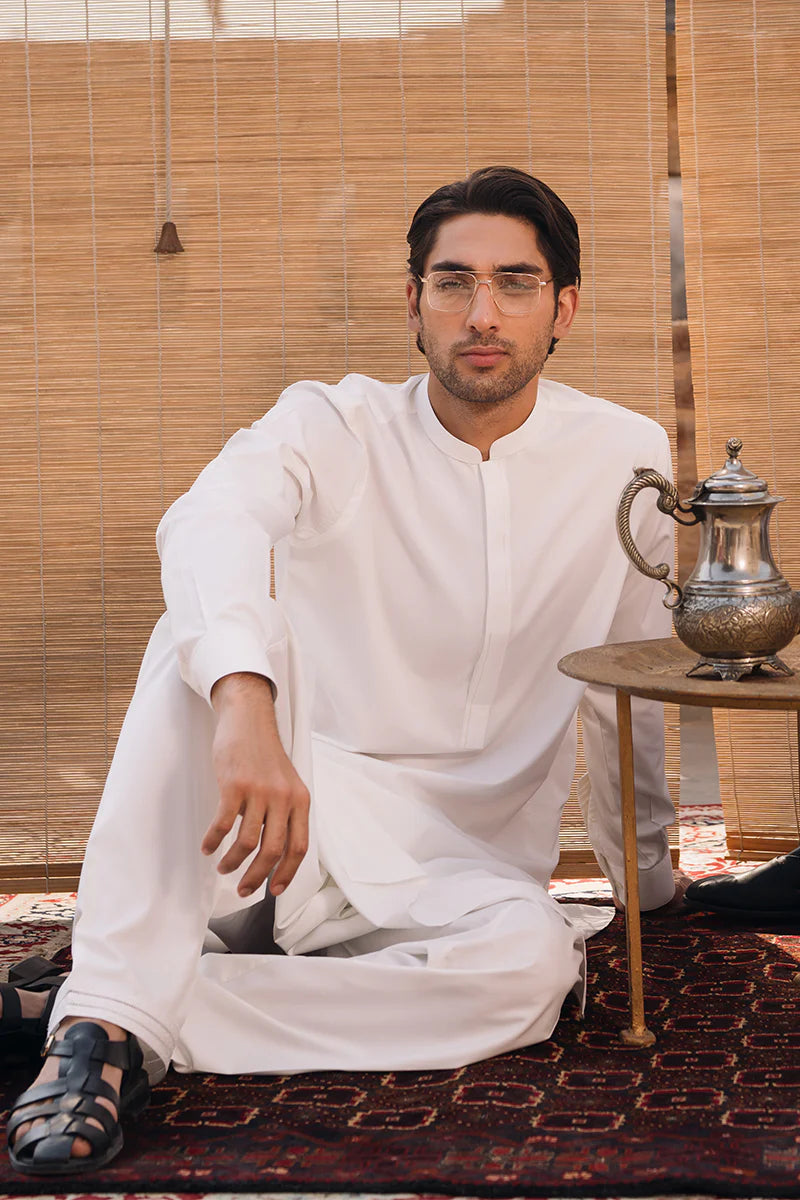 Ivory White Classic Shalwar Kameez | REPUBLIC MENSWEAR