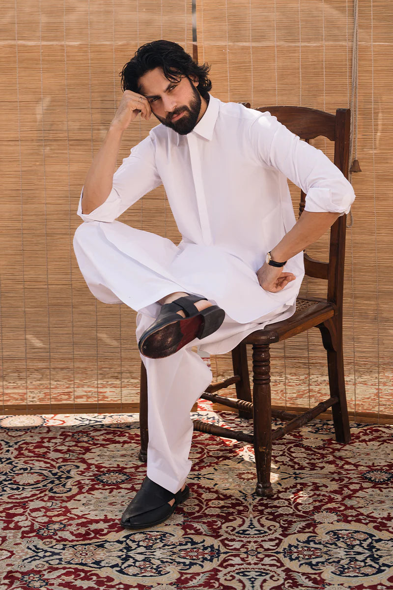 White Classic Shalwar Kameez | REPUBLIC MENSWEAR