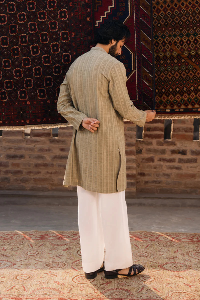Khakhi Green Kurta Pajama | REPUBLIC MENSWEAR