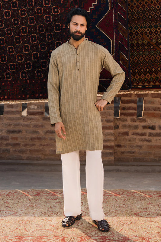 Khakhi Green Kurta Pajama | REPUBLIC MENSWEAR