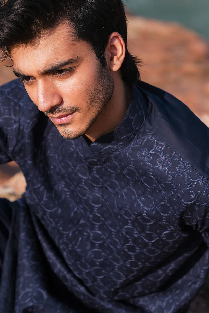 'Navy Blue' Kurta Pajama | REPUBLIC MENSWEAR