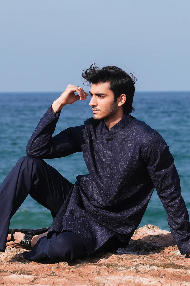 'Navy Blue' Kurta Pajama | REPUBLIC MENSWEAR