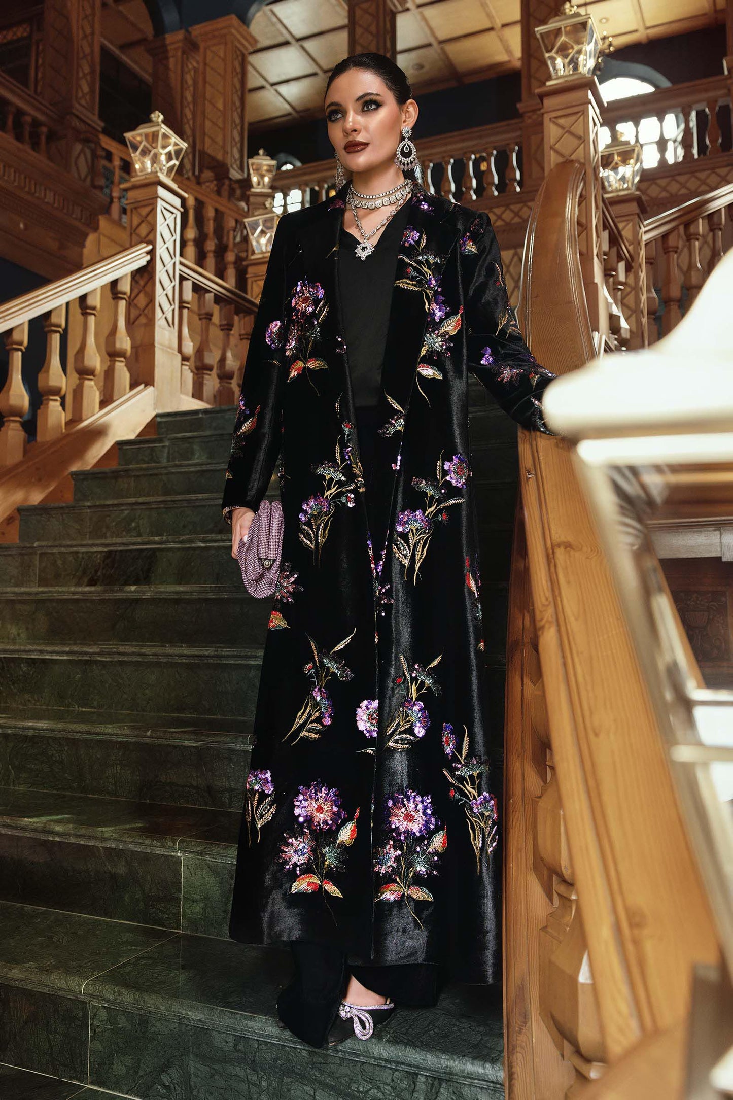 WL-1306-Black and Purple | Winter Luxe | MARIA.B