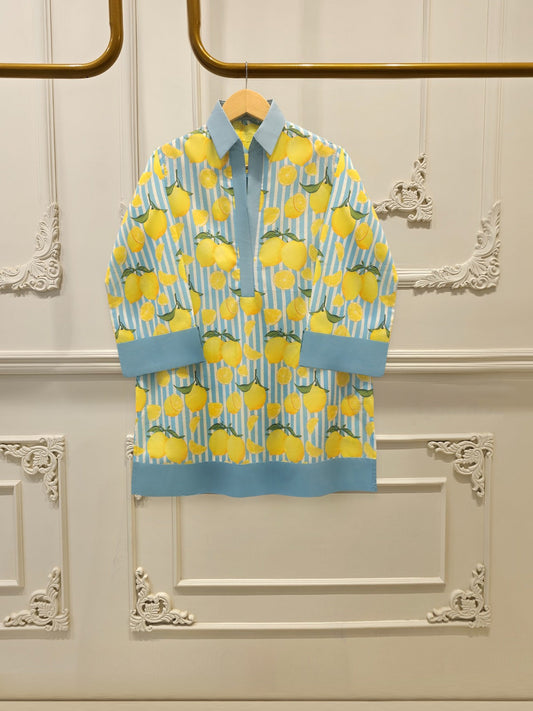 WS00063 | Digital Printed Embroidered Cambric Suit | Aghanoor Bridal