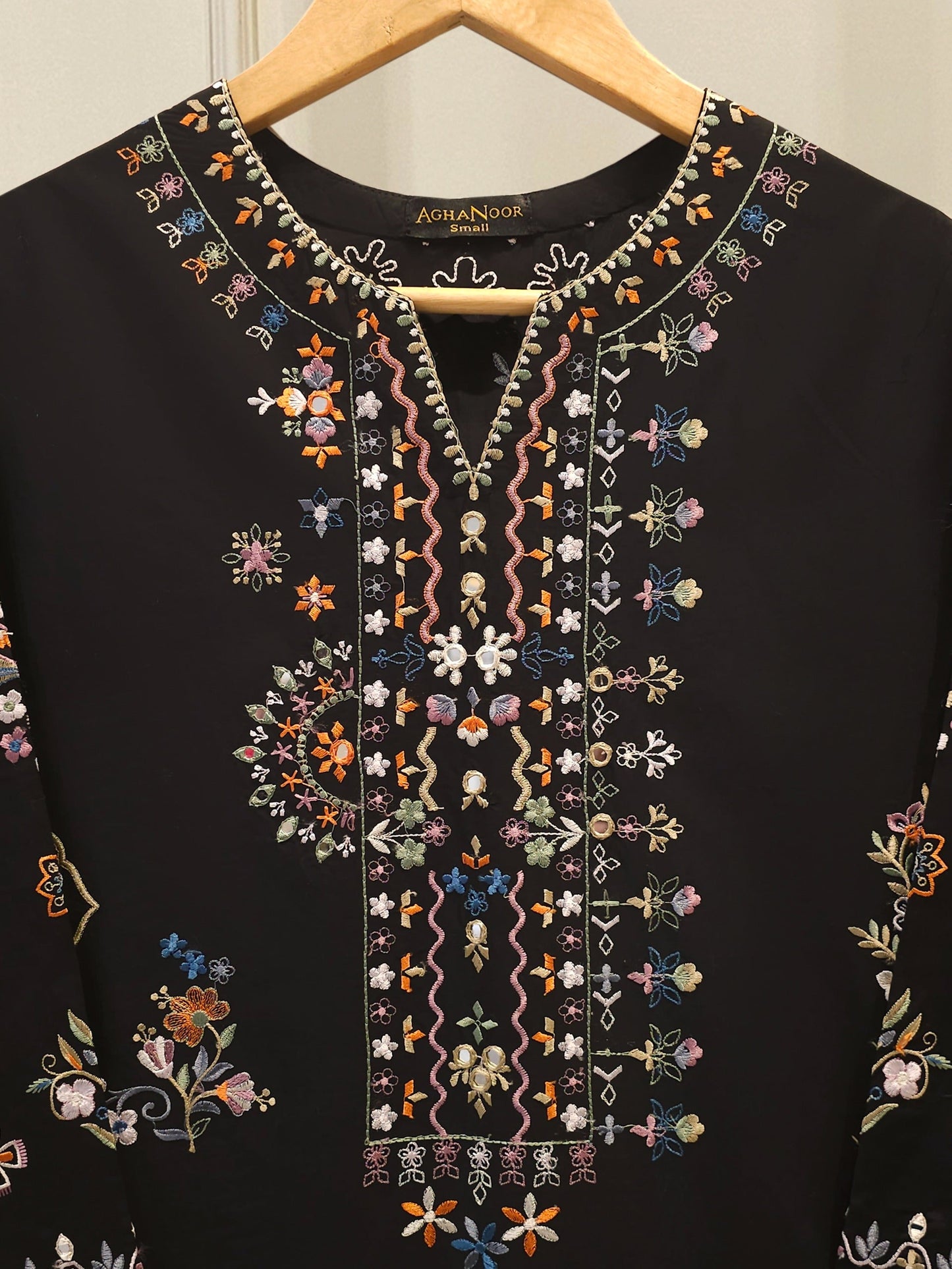 S112805 | Embroidered Cambric Suit | Aghanoor Bridal