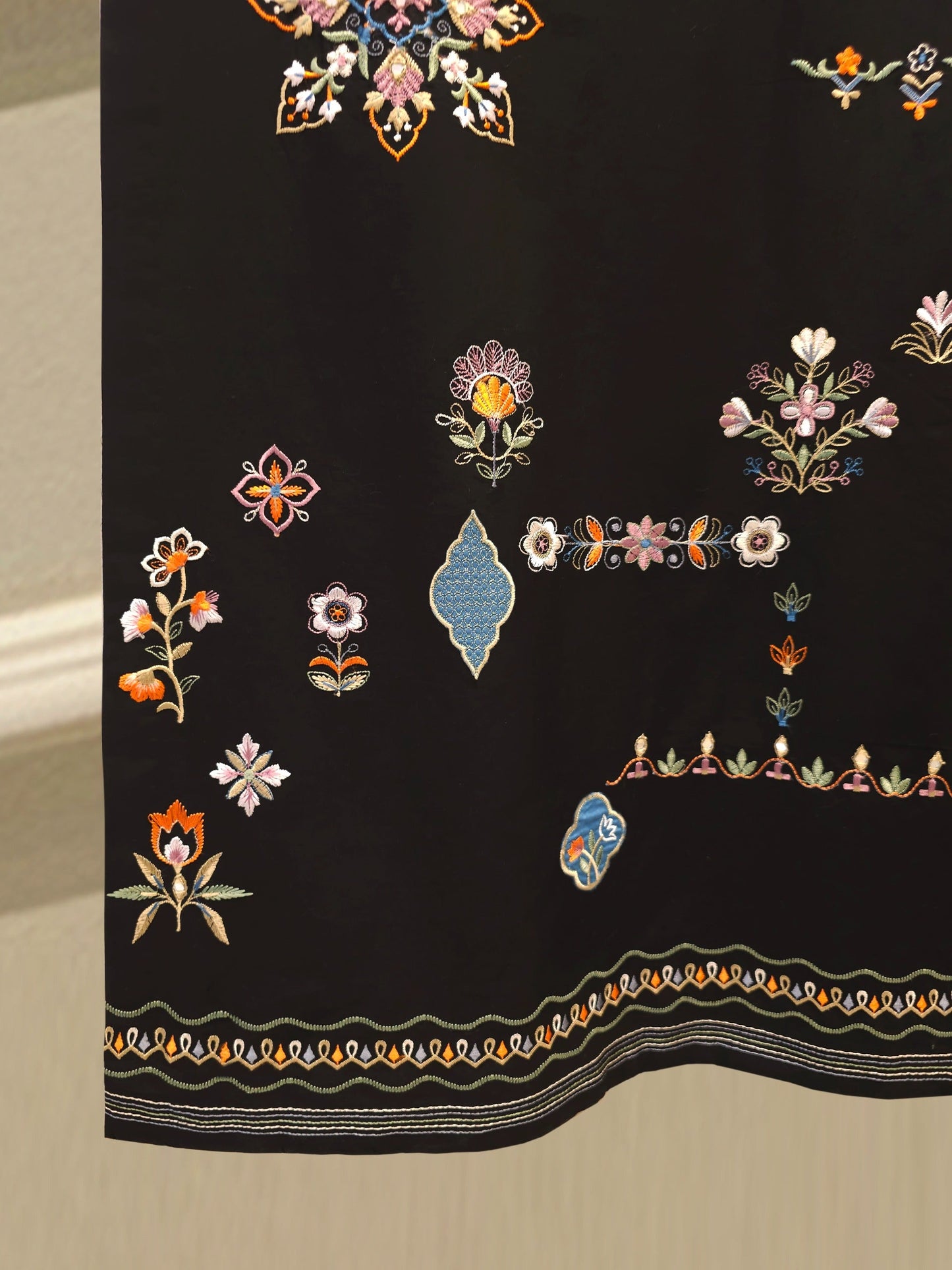 S112805 | Embroidered Cambric Suit | Aghanoor Bridal