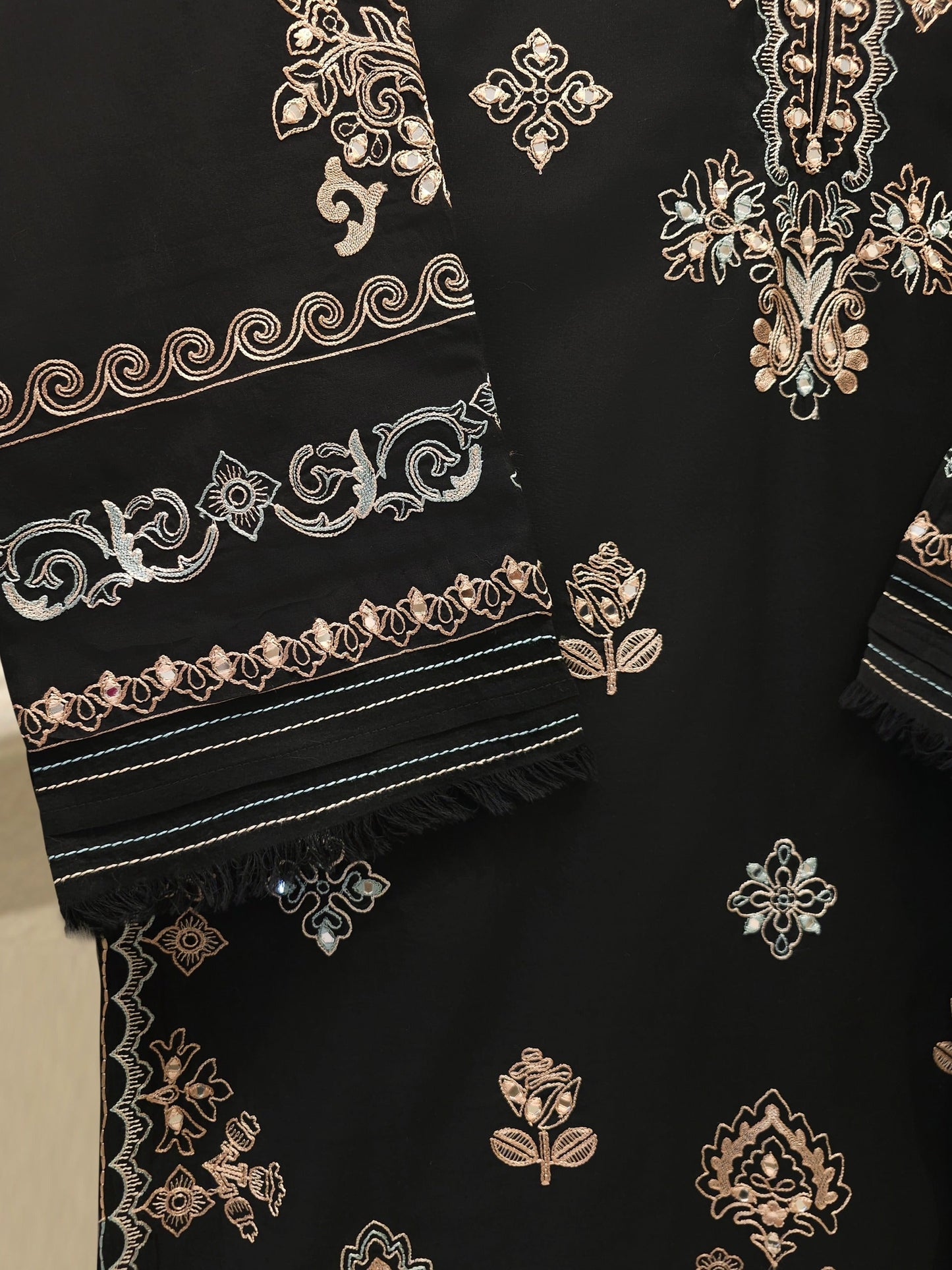 S112807 | Embroidered Kora Cotton Suit | Aghanoor Bridal