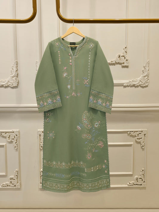 S112894 | Embroidered Khaddar Suit  | Aghanoor Bridal