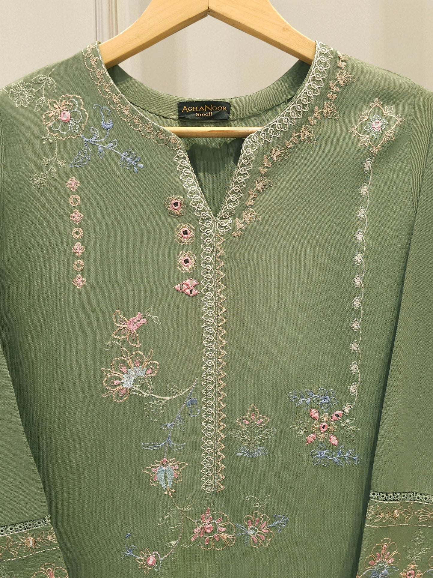 S112894 | Embroidered Khaddar Suit  | Aghanoor Bridal