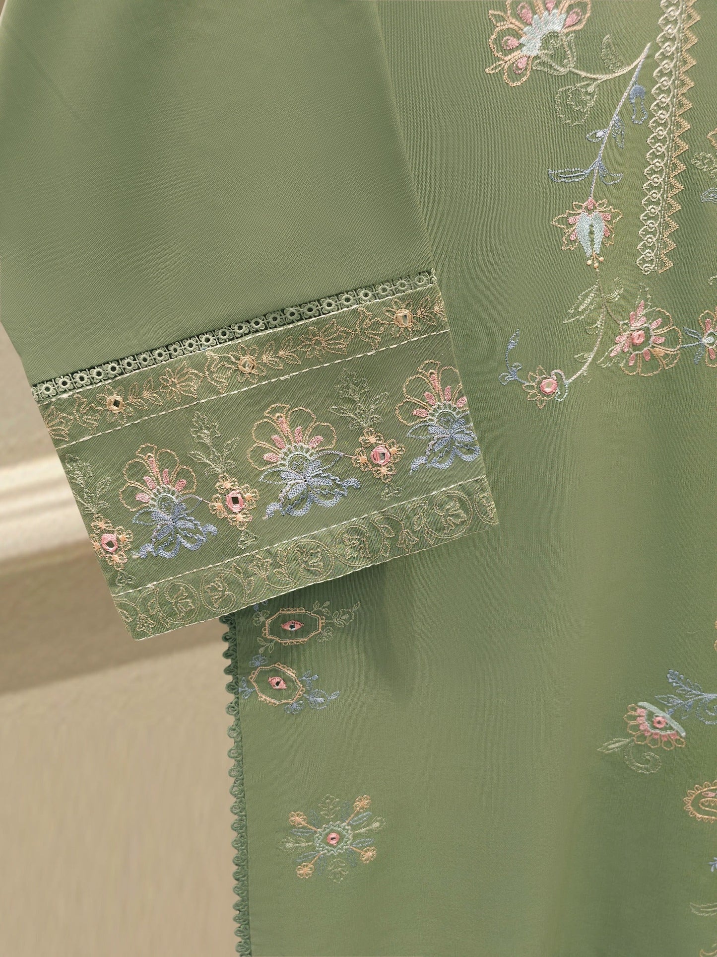 S112894 | Embroidered Khaddar Suit  | Aghanoor Bridal