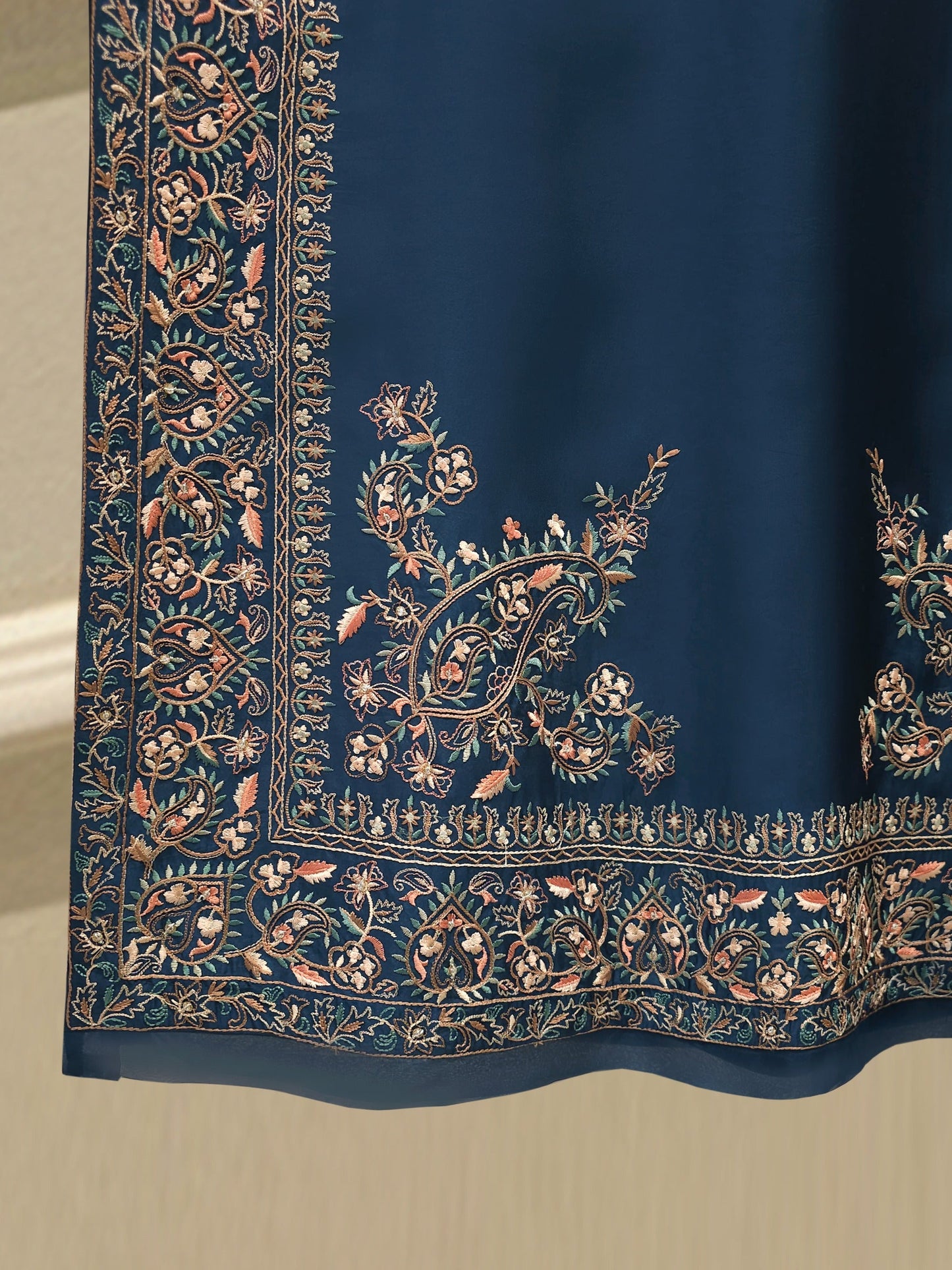 S112899 | Pure Embroidered Sheesha Silk Suit  | Aghanoor Bridal