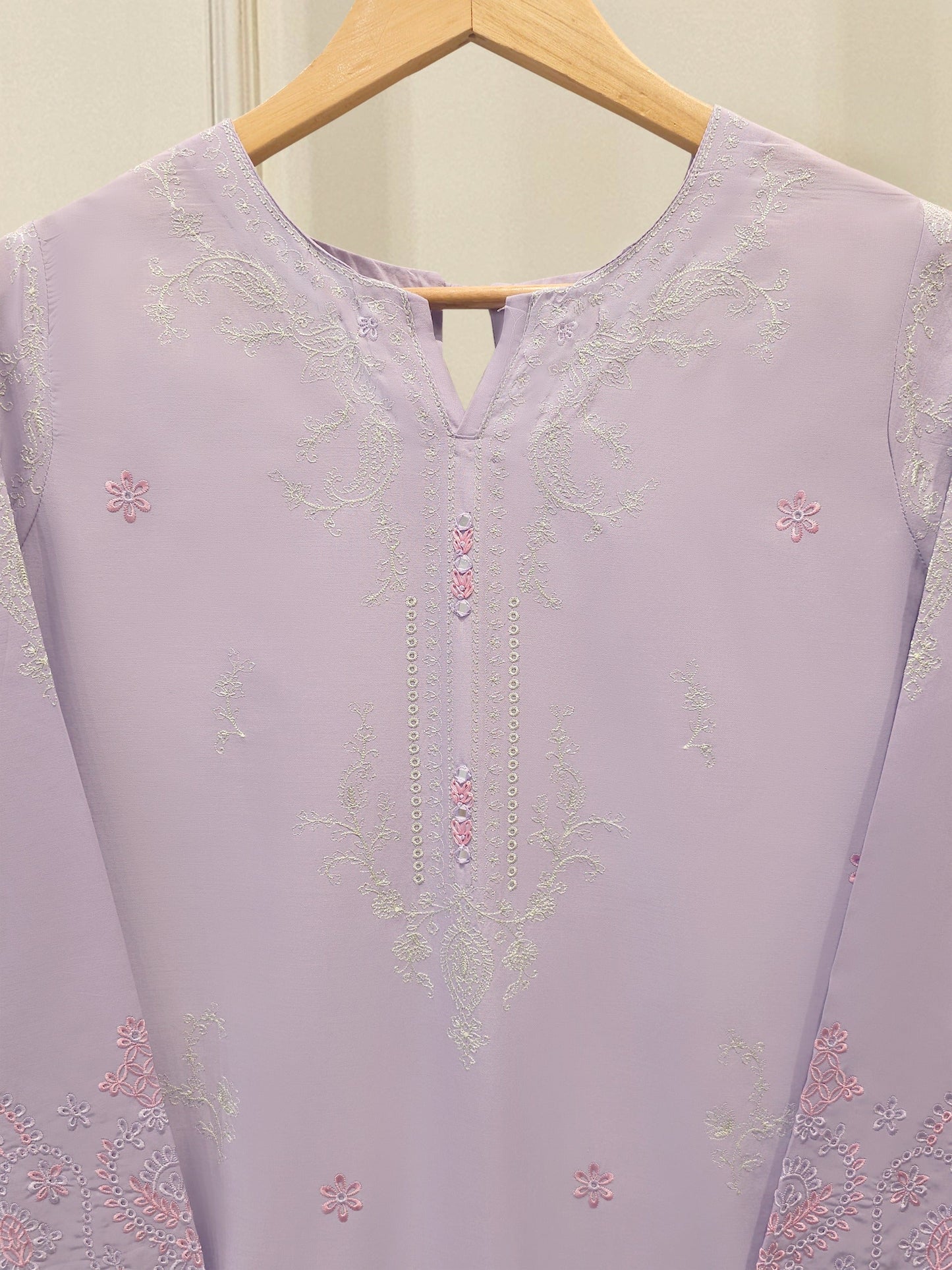 2 Piece - Embroidered Cambric Suit S113885 | Aghanoor Bridal