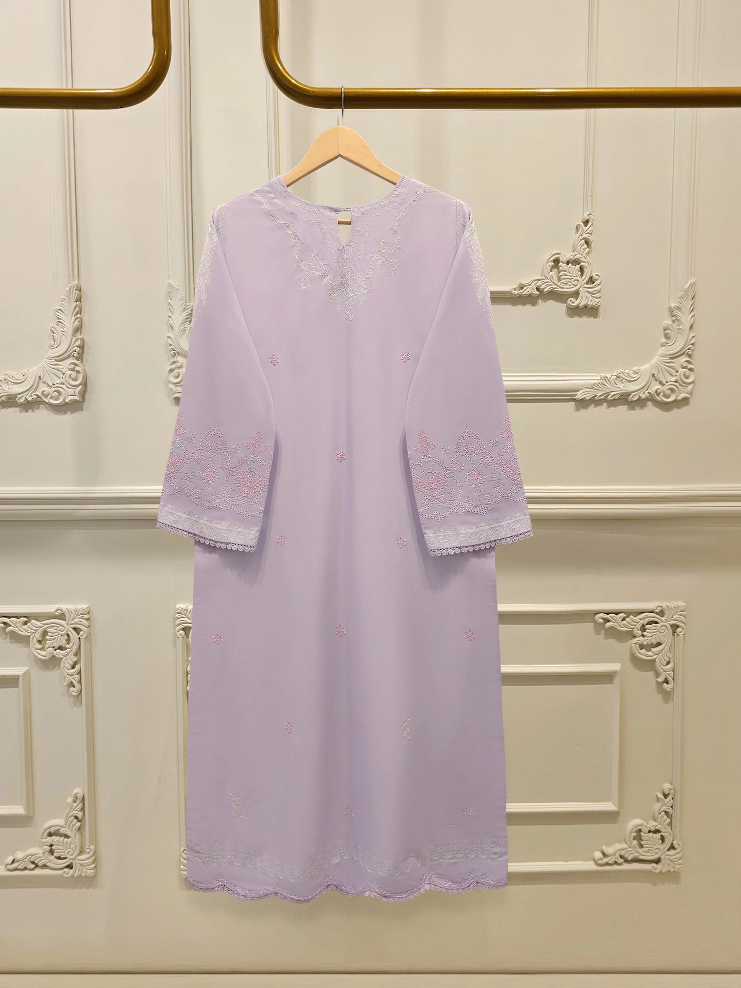 2 Piece - Embroidered Cambric Suit S113885 | Aghanoor Bridal