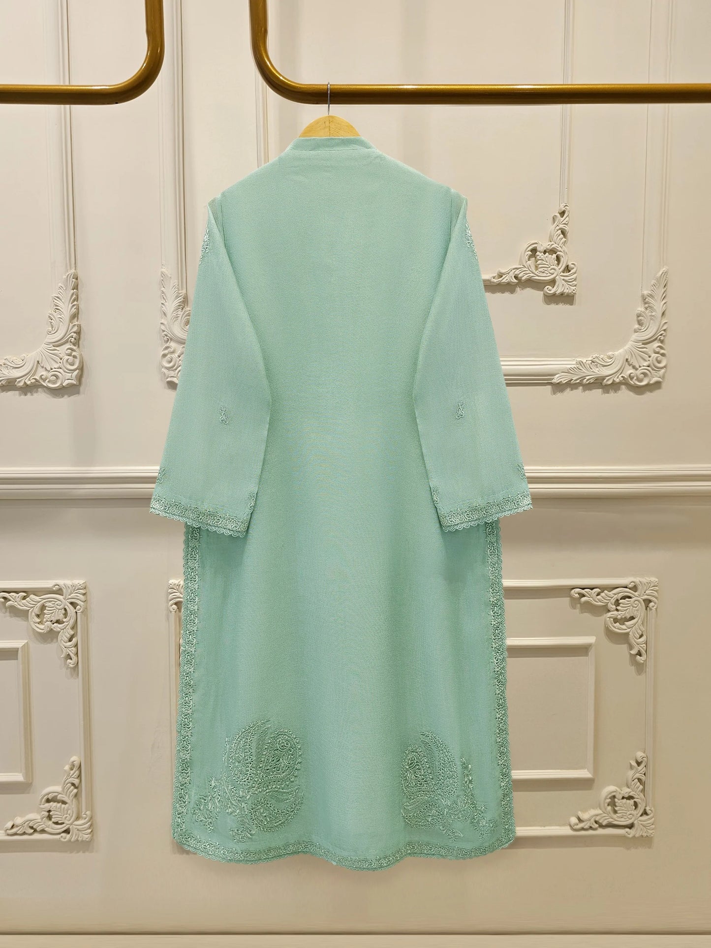 3 Piece - Pure Embroidered Cotton Net Suit S113911 | Aghanoor Bridal
