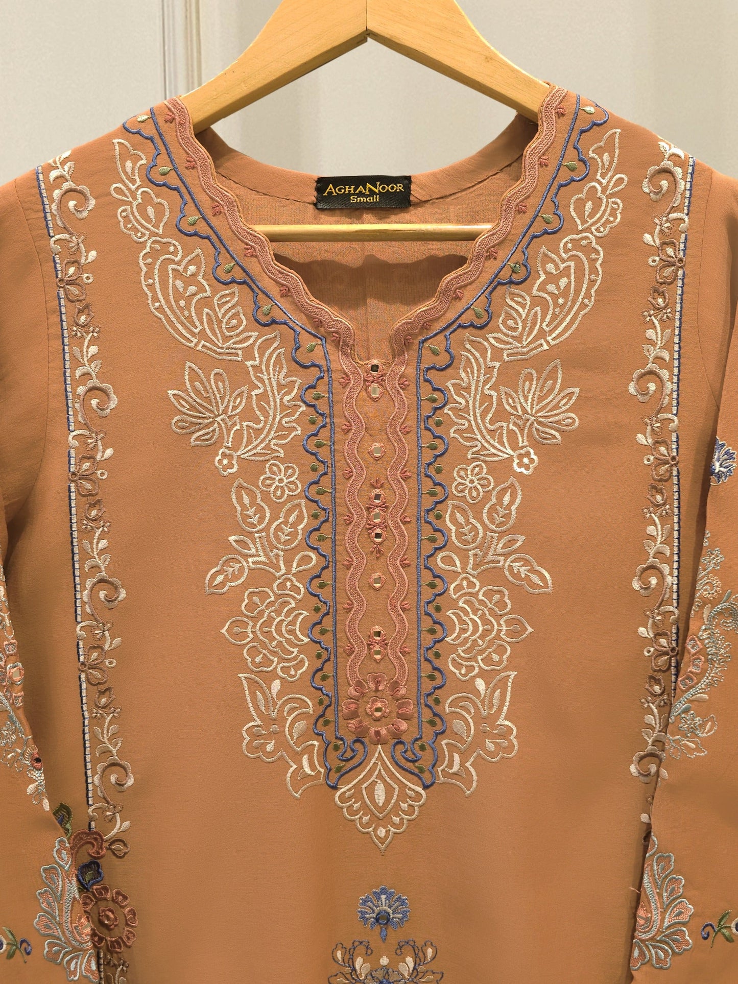 S112724 | Embroidered Kora Cotton Suit | Aghanoor Bridal