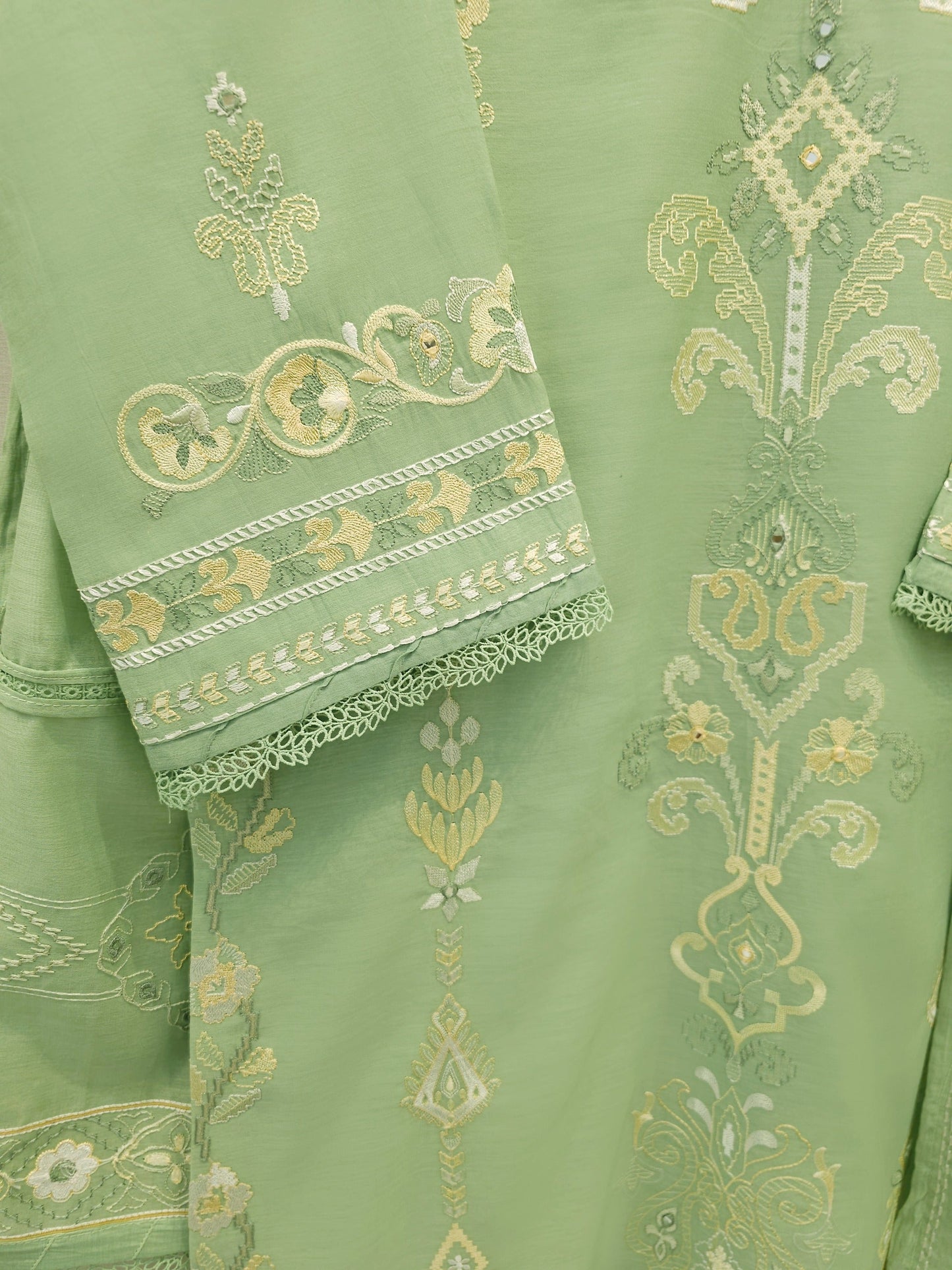 S112768 | Embroidered Kora Cotton Suit | Aghanoor Bridal