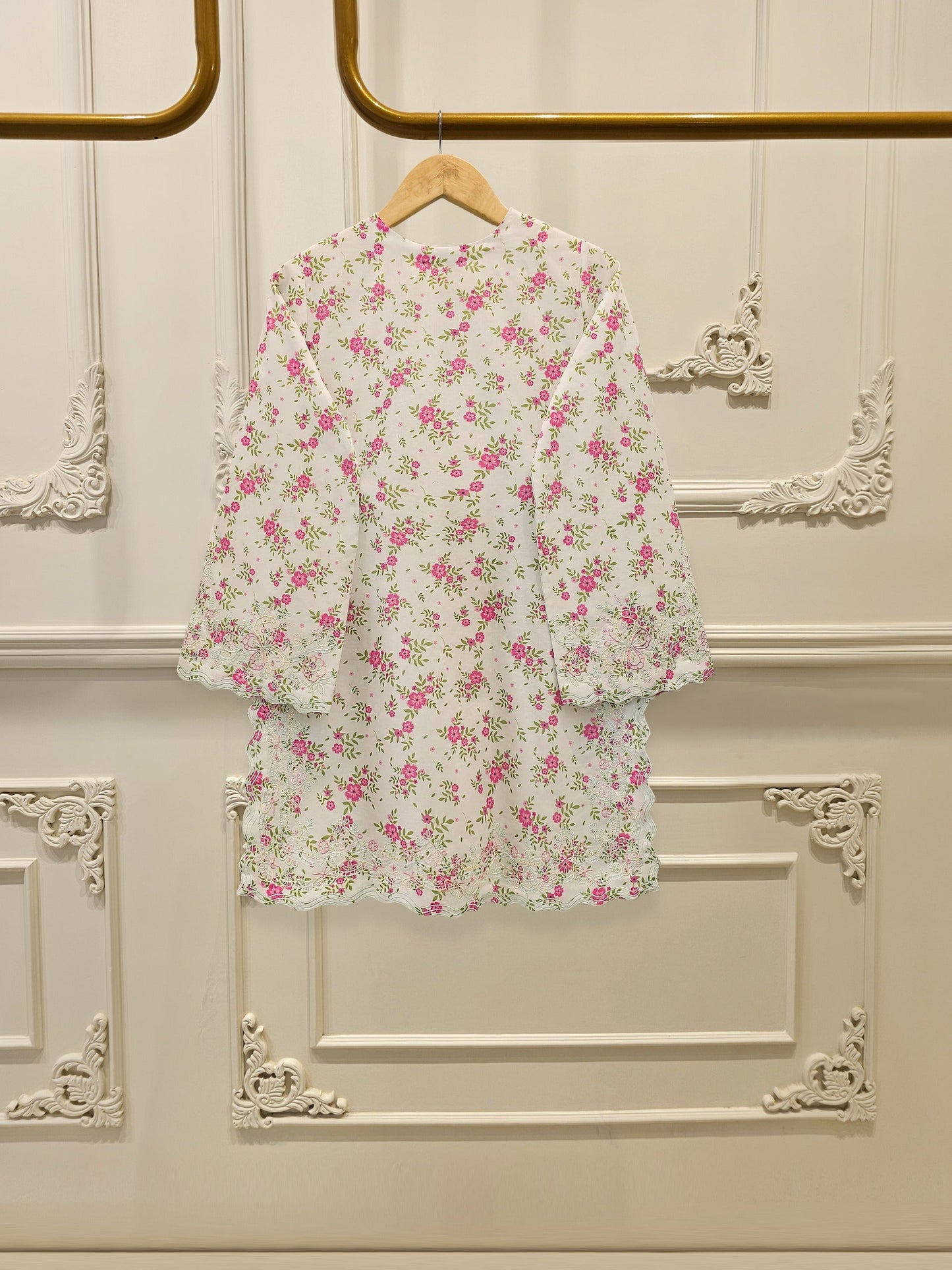 S112749 | Digital Printed Embroidered Cambric Suit | Aghanoor Bridal