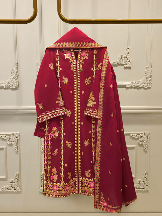 S112775 | Embroidered Khaddar Suit | Aghanoor Bridal