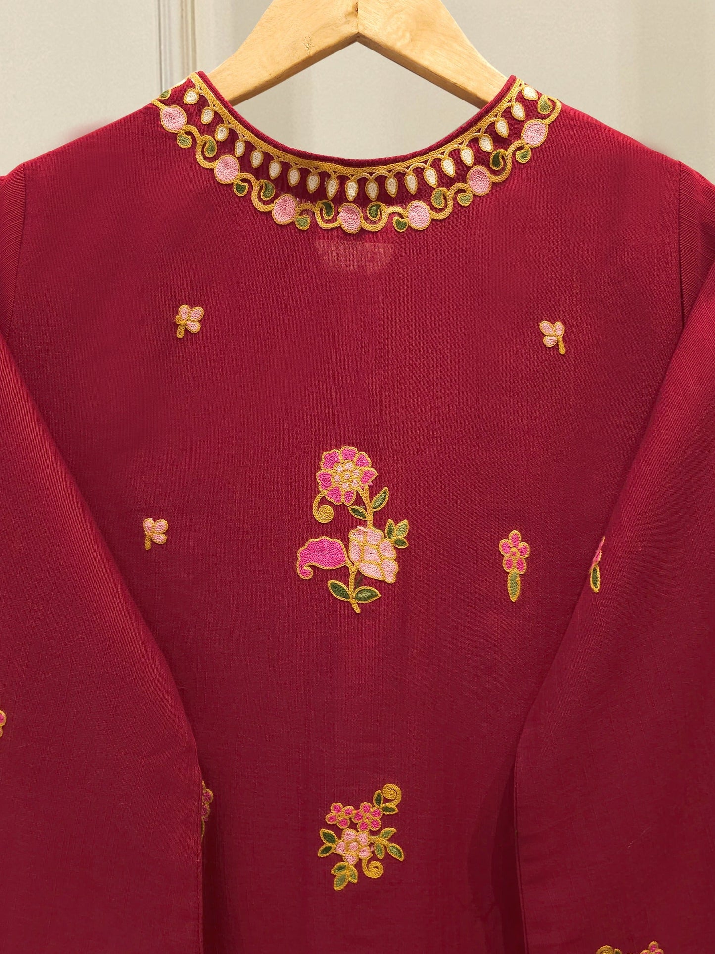 S112775 | Embroidered Khaddar Suit | Aghanoor Bridal