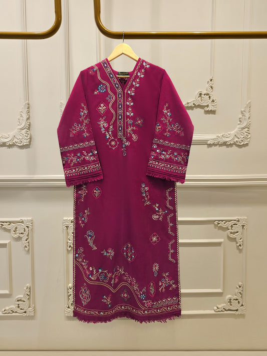 S112771 | Embroidered Khaddar Suit | Aghanoor Bridal