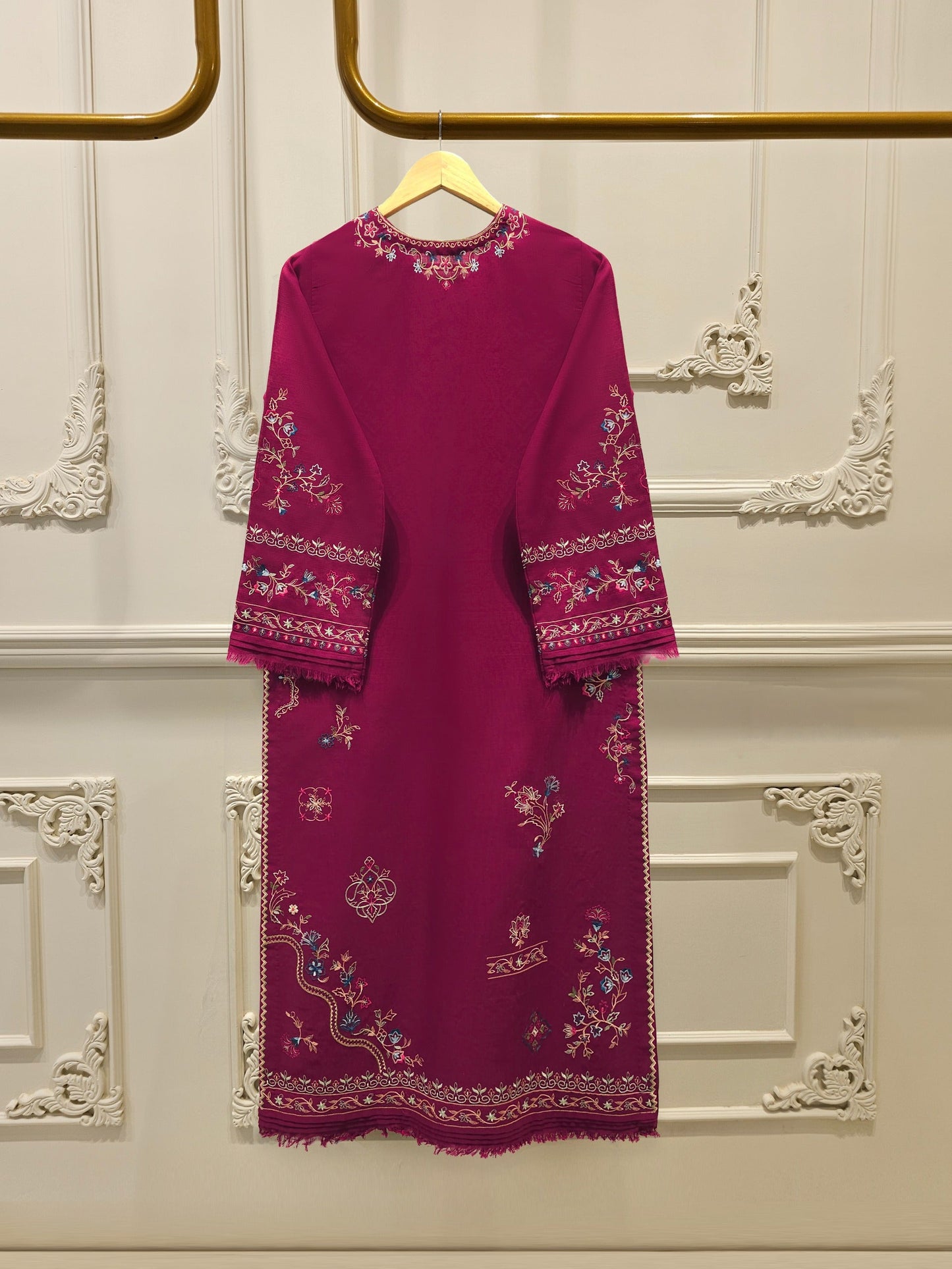 S112771 | Embroidered Khaddar Suit | Aghanoor Bridal