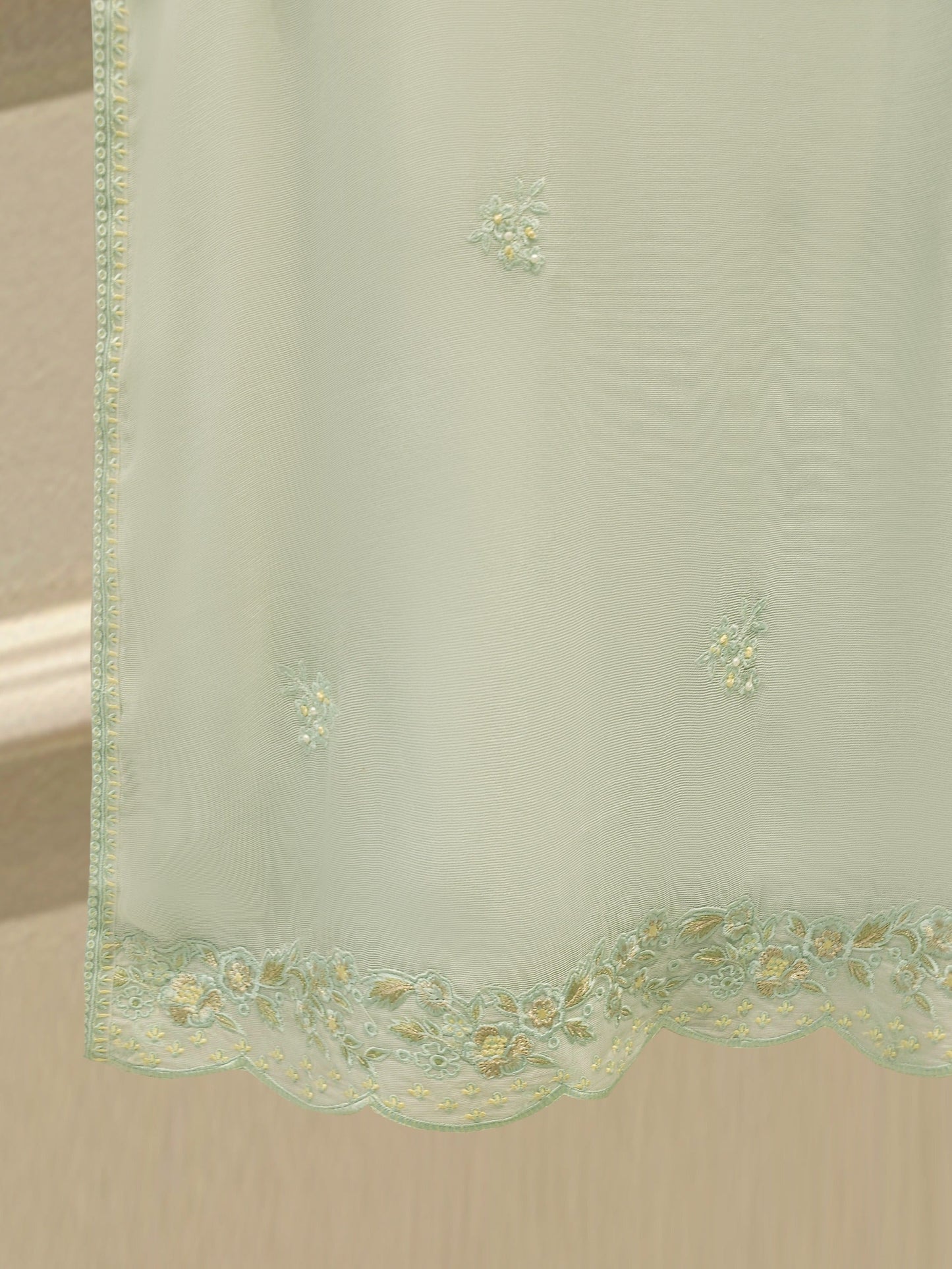 S112781 | Pure Embroidered Cotton Net Suit  | Aghanoor Bridal