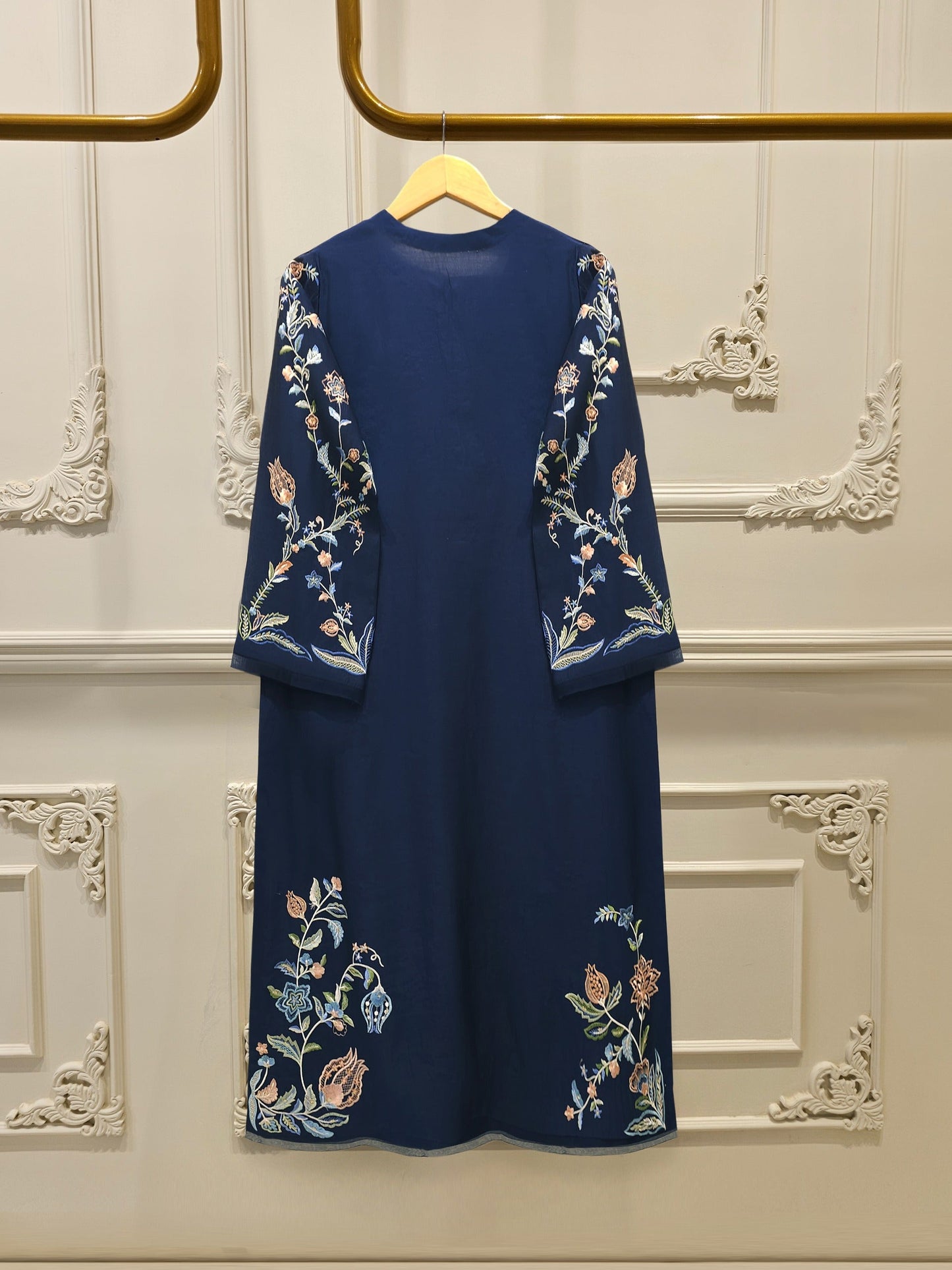 S112783 | Pure Khaddi Silk Embroidered Suit | Aghanoor Bridal