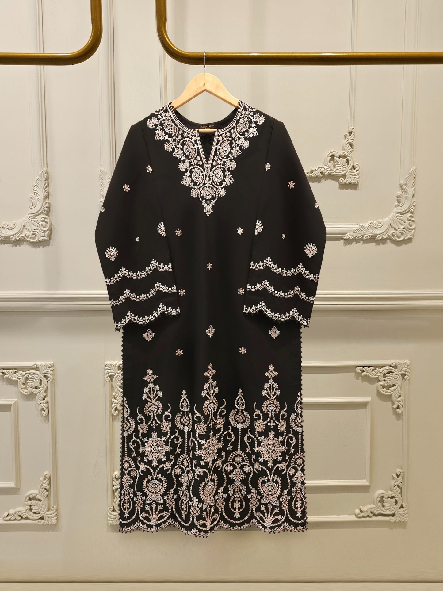 S112769 | Embroidered Cambric Suit | Aghanoor Bridal