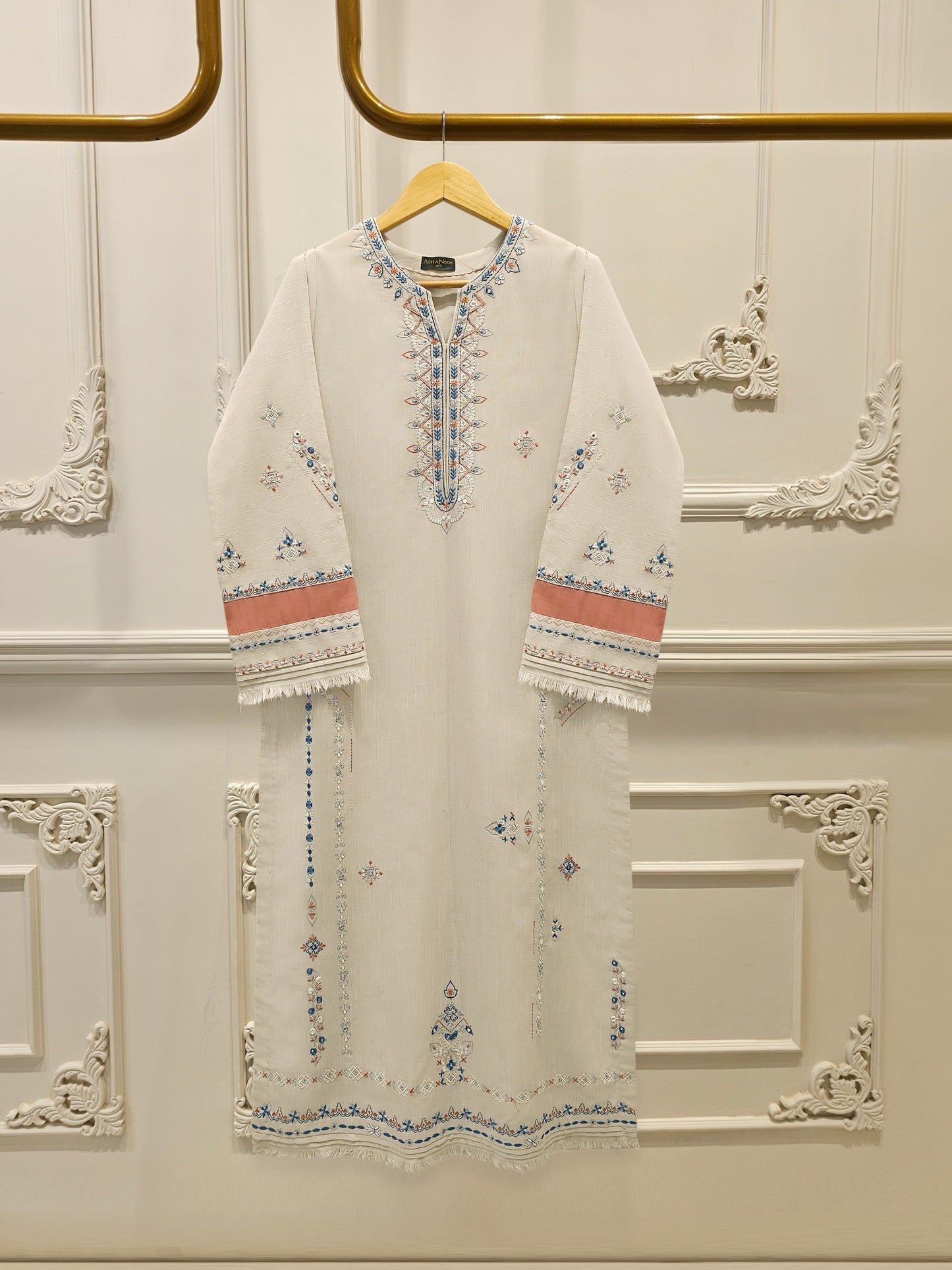 S112796 | Embroidered Khaddar Suit | Aghanoor Bridal