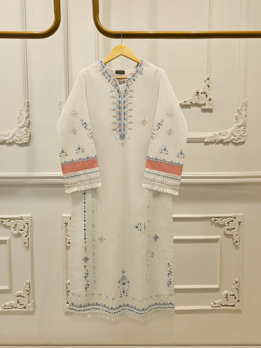 S112796 | Embroidered Khaddar Suit | Aghanoor Bridal