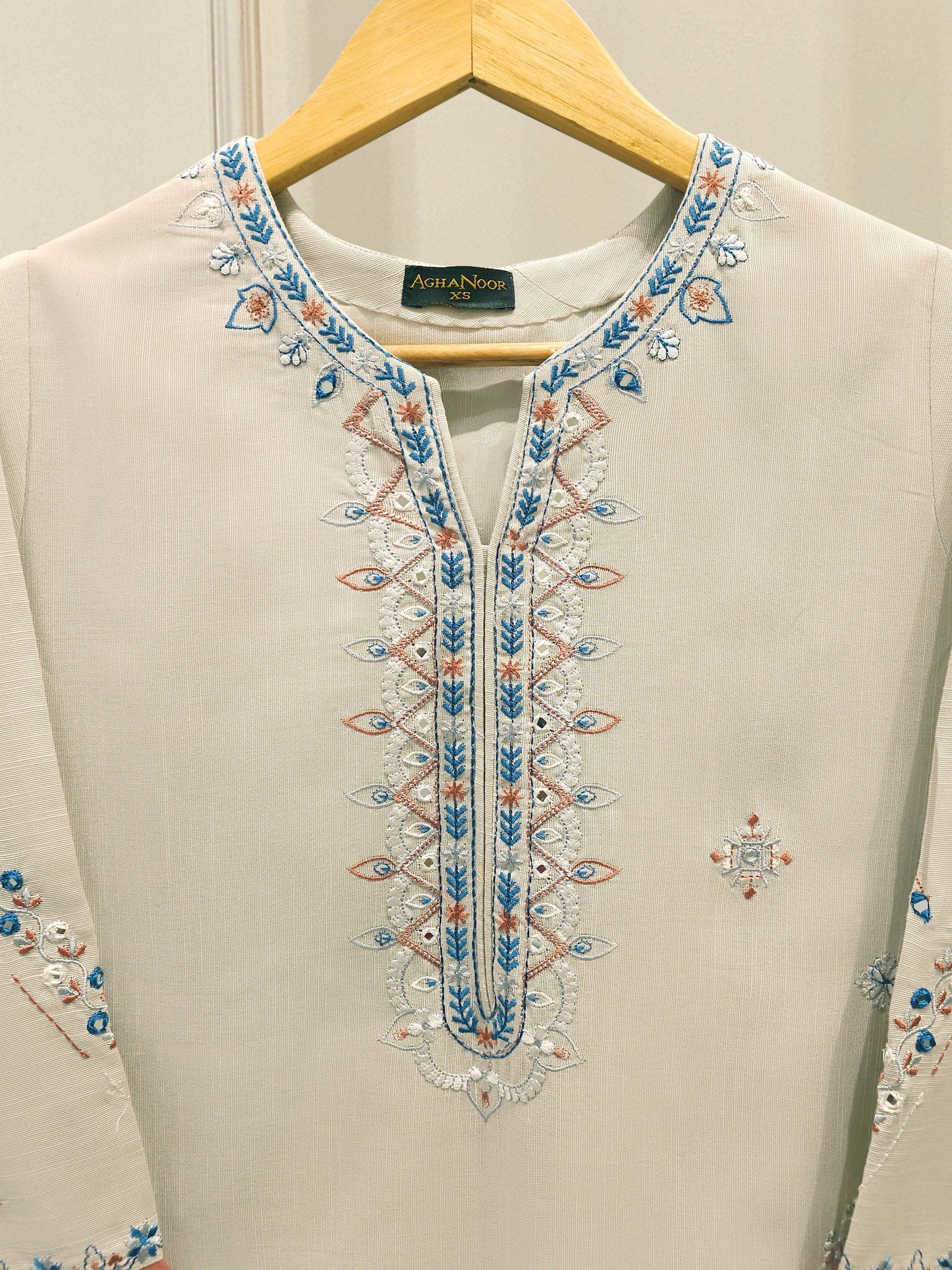 S112796 | Embroidered Khaddar Suit | Aghanoor Bridal