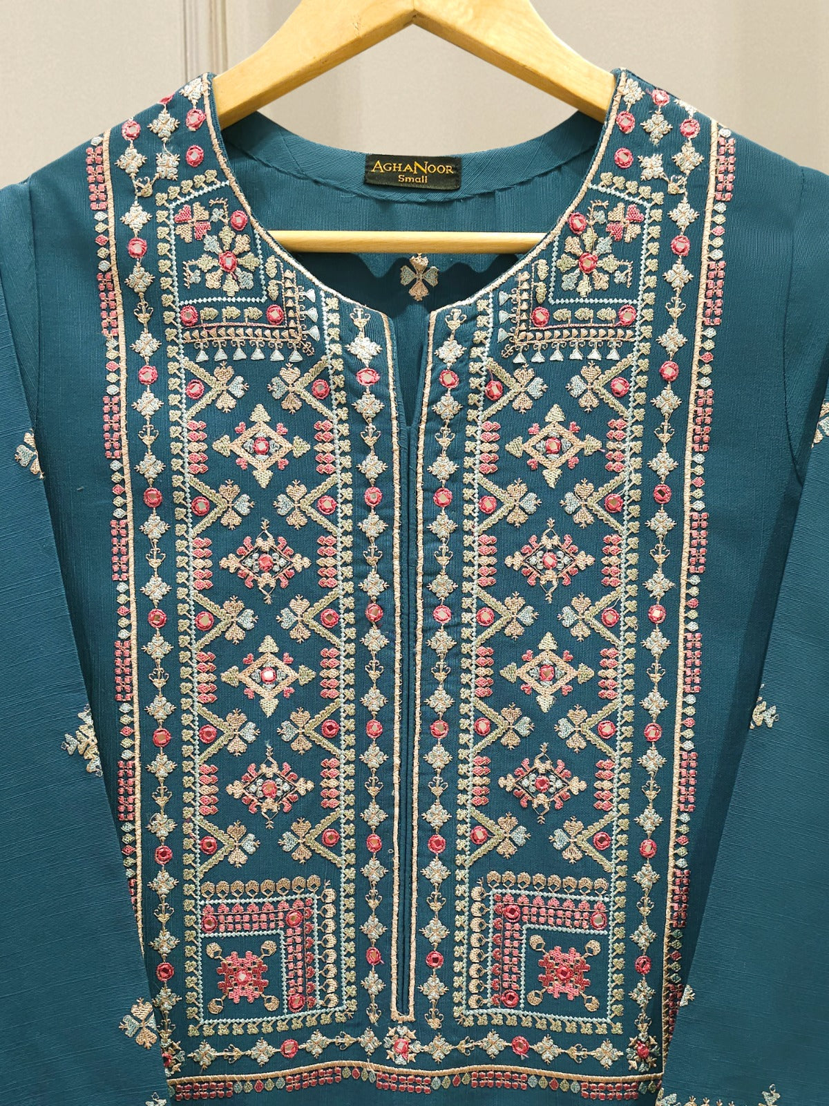 S112798 | Embroidered Khaddar Suit | Aghanoor Bridal