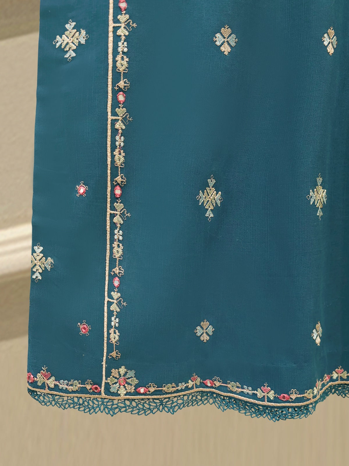 S112798 | Embroidered Khaddar Suit | Aghanoor Bridal