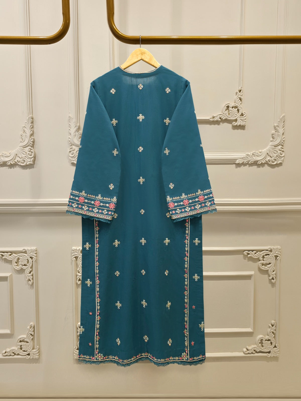 S112798 | Embroidered Khaddar Suit | Aghanoor Bridal