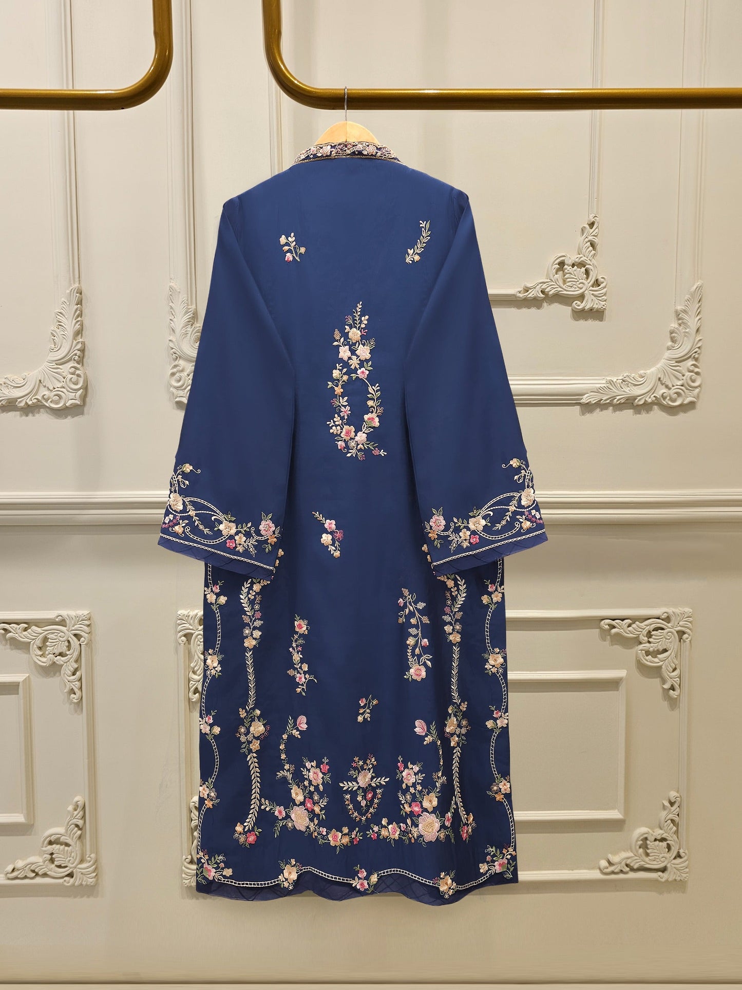 S112788 | Pure Khaddi Silk Embroidered Suit | Aghanoor Bridal