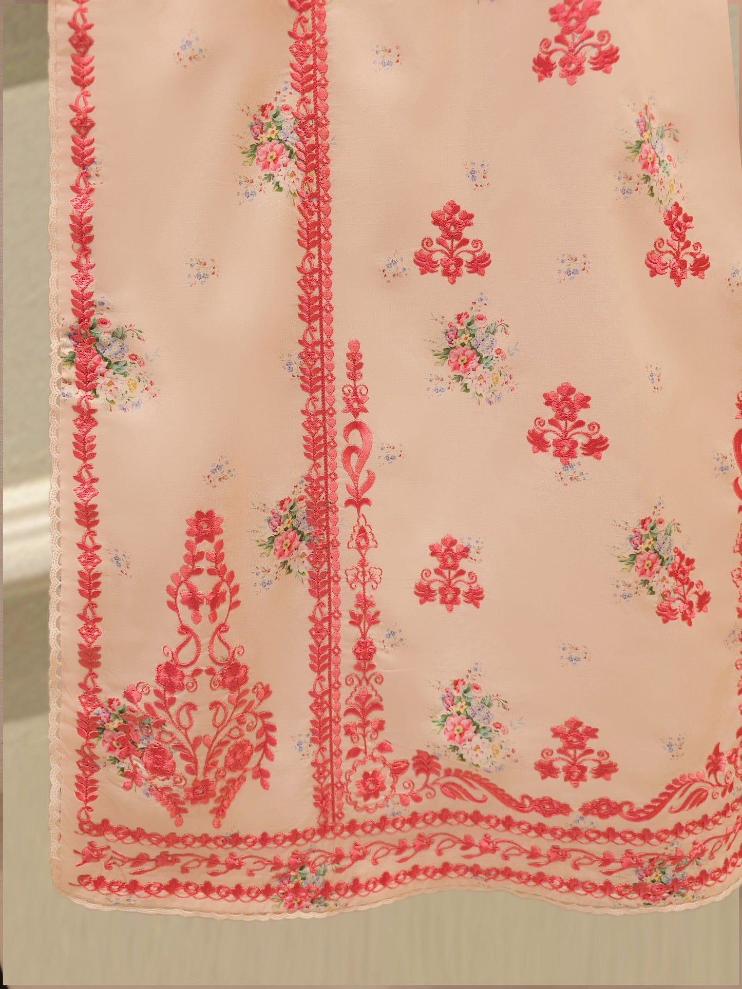 S112735 | Digital Printed Embroidered Cambric Suit | Aghanoor Bridal