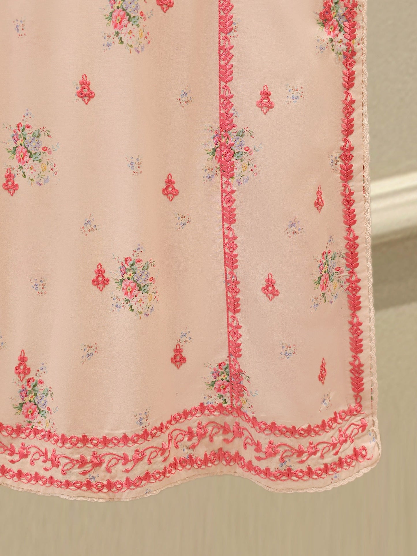 S112735 | Digital Printed Embroidered Cambric Suit | Aghanoor Bridal