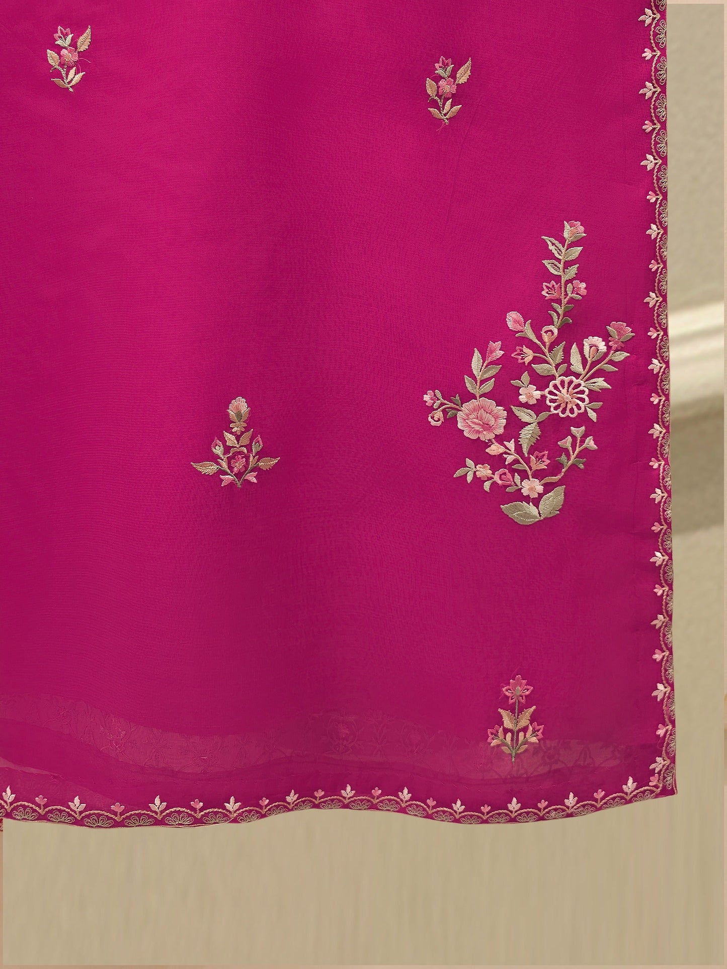 S112809 | Pure Organza Embroidered Suit | Aghanoor Bridal