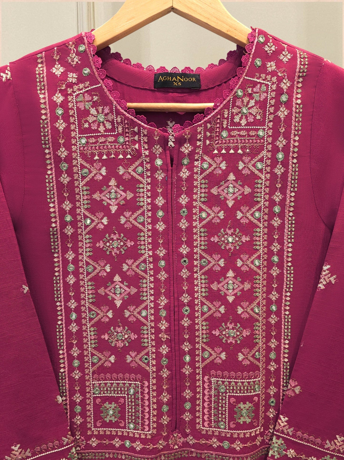 S112827 | Embroidered Khaddar Suit  | Aghanoor Bridal