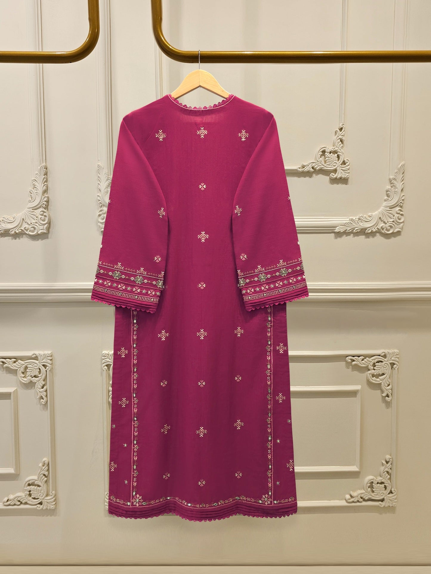 S112827 | Embroidered Khaddar Suit  | Aghanoor Bridal