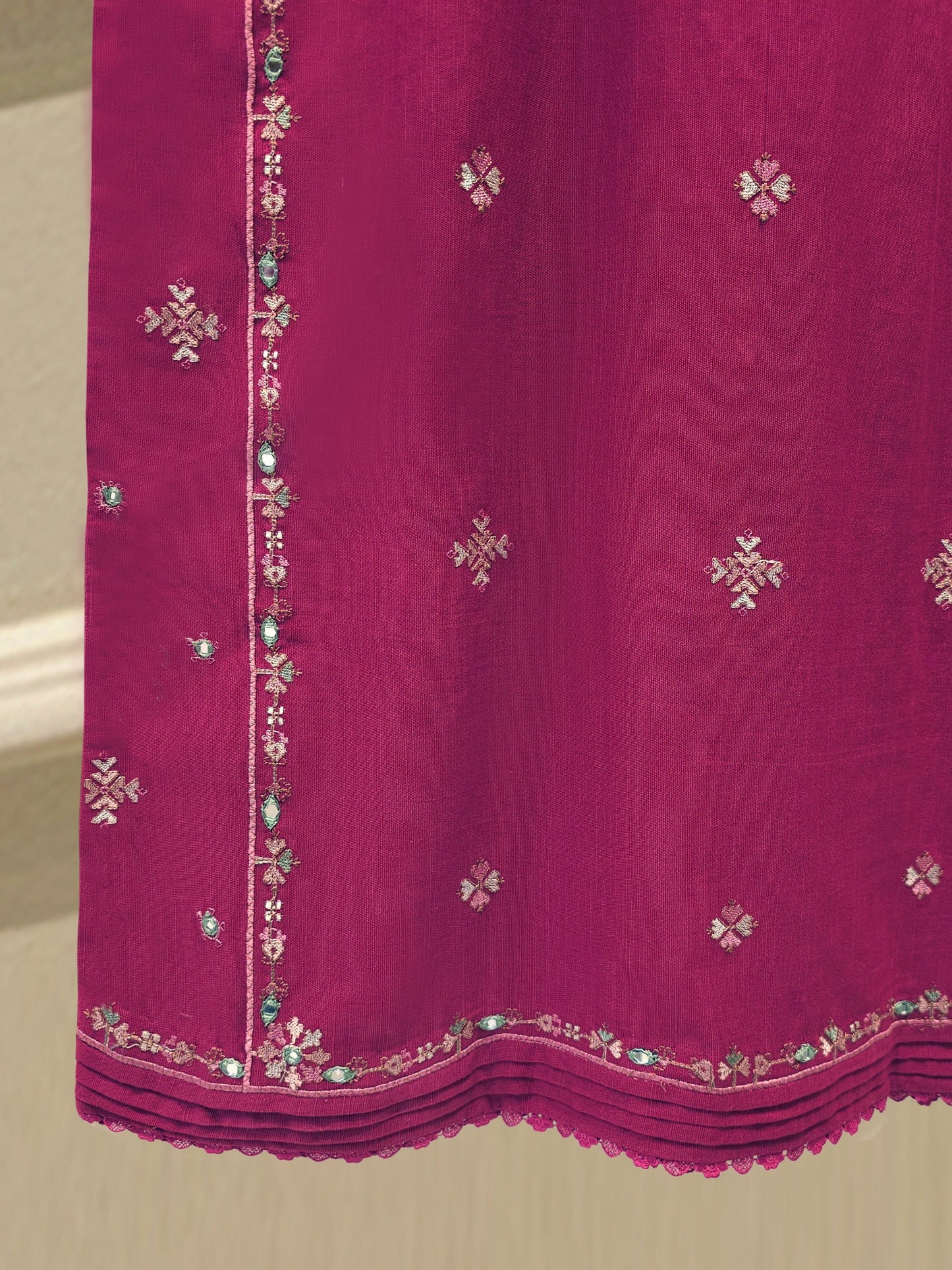 S112827 | Embroidered Khaddar Suit  | Aghanoor Bridal