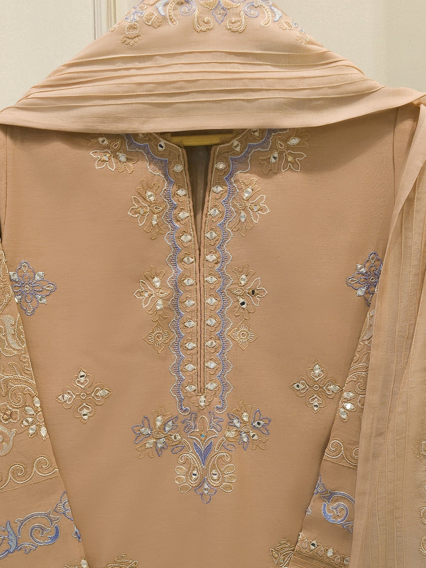 S112820 | Embroidered Kora Cotton Suit | Aghanoor Bridal