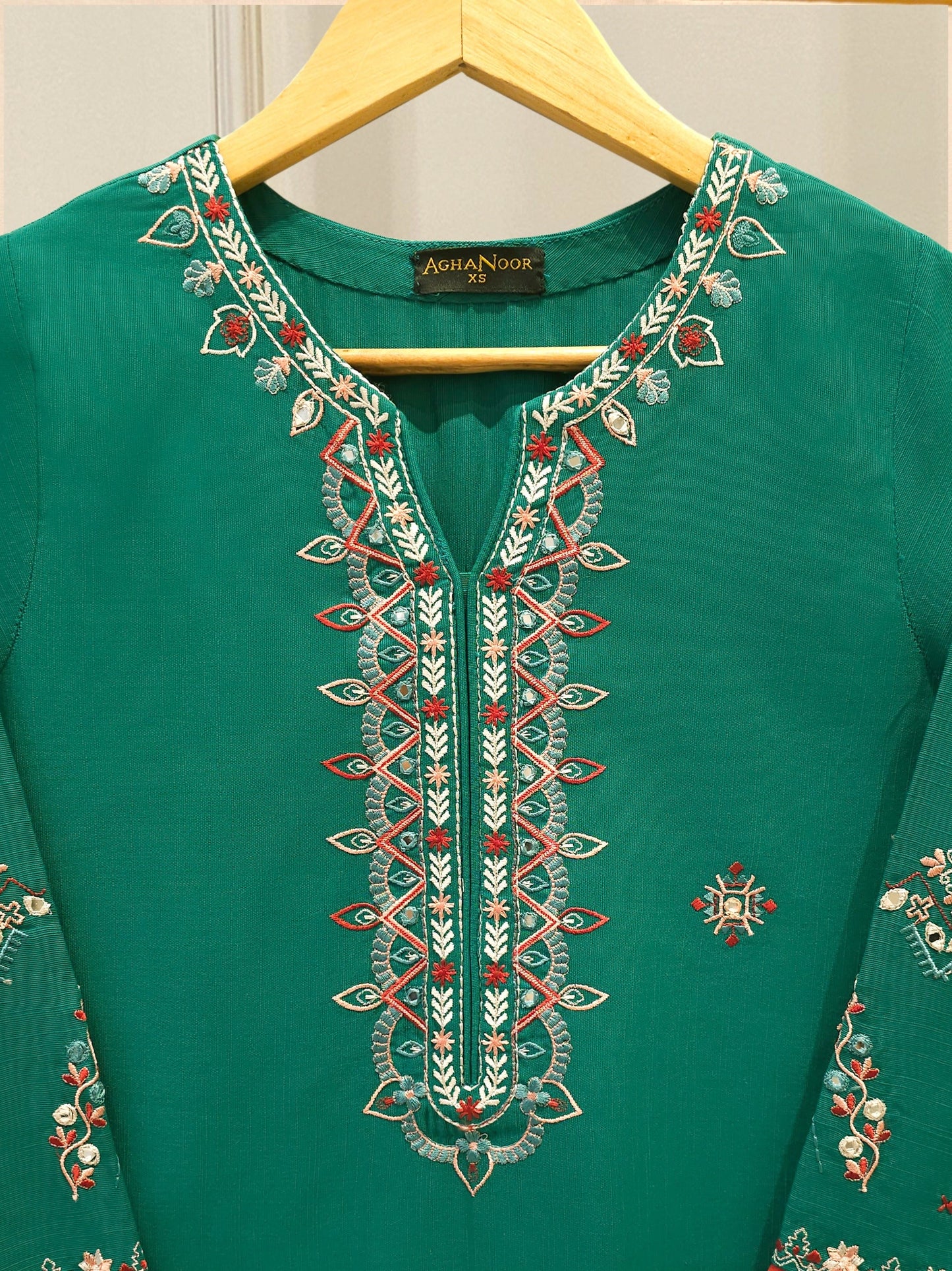 S112797 | Embroidered Khaddar Suit  | Aghanoor Bridal