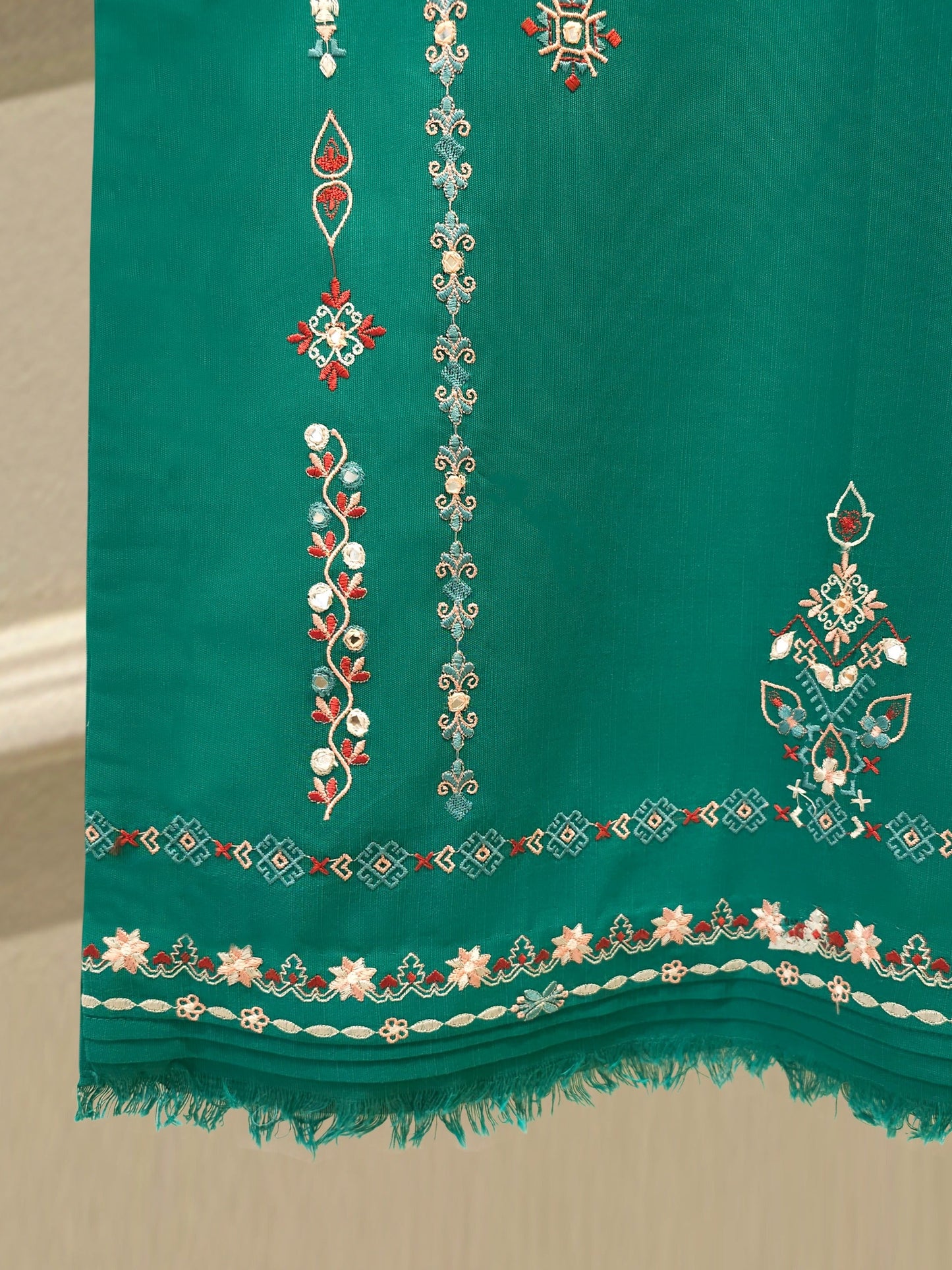 S112797 | Embroidered Khaddar Suit  | Aghanoor Bridal