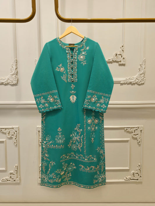 S112838 | Embroidered Khaddar Suit | Aghanoor Bridal