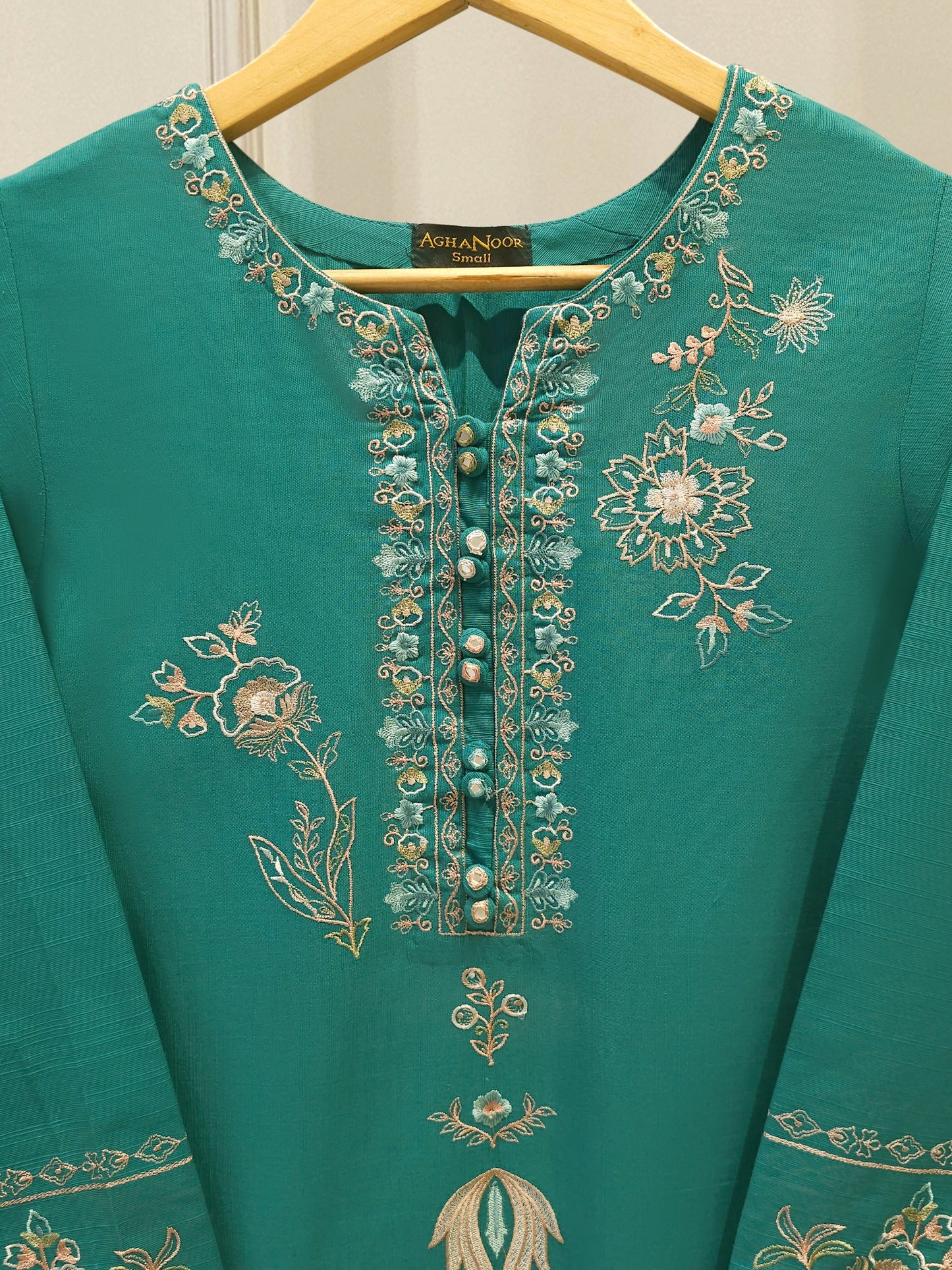 S112838 | Embroidered Khaddar Suit | Aghanoor Bridal