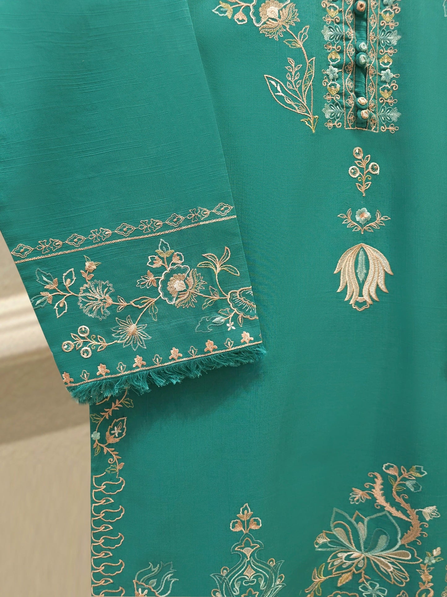 S112838 | Embroidered Khaddar Suit | Aghanoor Bridal