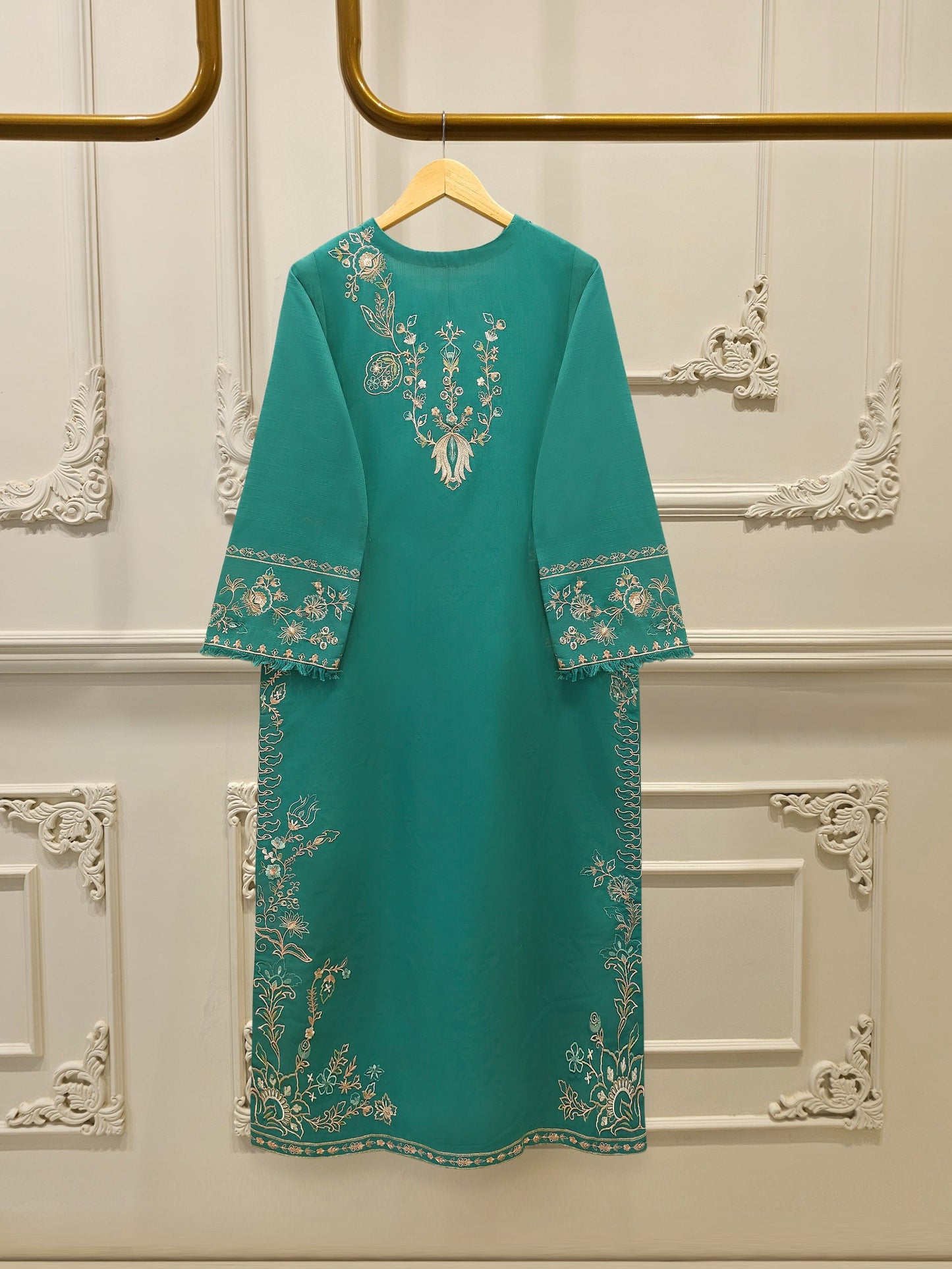 S112838 | Embroidered Khaddar Suit | Aghanoor Bridal